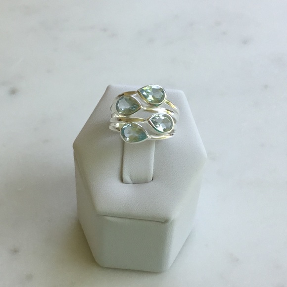 Sterling Natural Blue Topaz Ring - Picture 11 of 15